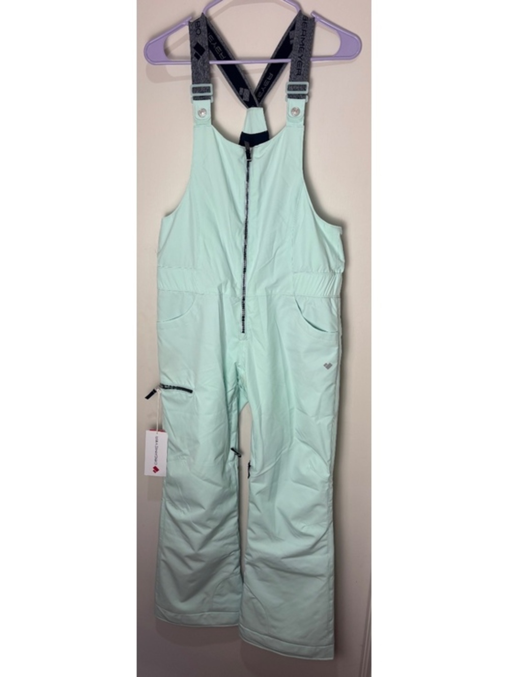 Obermeyer Anya Bib Snow Pants Teen XL 18 Winter Mint Ski Snowboard NWT
